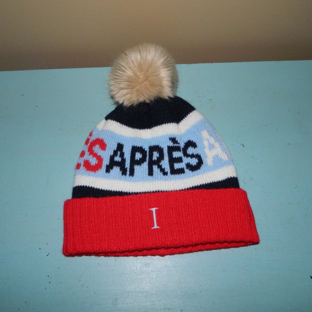 Mark & Graham Apres Faux Fur Pom Pom Hat "I" Adult (QQ-21)